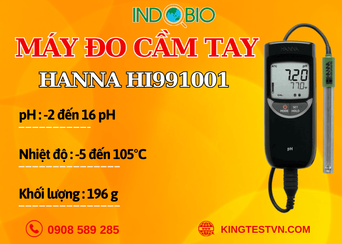 Máy đo pH/Nhiệt độ Hanna HI991001